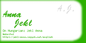 anna jekl business card
